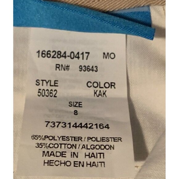 Classroom Boys Khaki Pants Size 8 Flat Front Pockets Adjustable Waist Beige - Picture 7 of 8